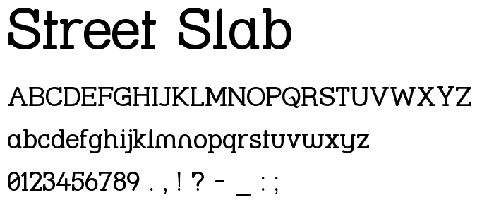 Street Slab font